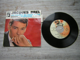 45 T  BIEM  70452  M JACQUES BREL  LES PAUMES DU PETIT MATIN  ZANGRA MADELEINE ROSA  BARCLAY POCHETTE AVEC ETIQUETTE - Ediciones De Colección