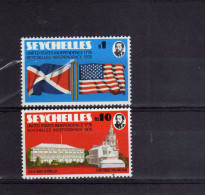 SEYCHELLES 1976 AMERICAN INDEPENDENCE BICENTENARY BICENTENARIO INDIPENDENZA D'AMERICA COMPLETE SET SERIE MNH - Seychellen (1976-...)