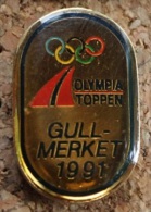 JEUX OLYMPIQUES - OLYMPIA TOPPEN - GULLMERKET 1991        -   (NOIR) - Jeux Olympiques