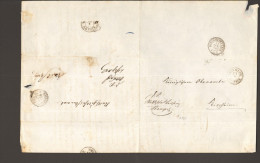 Württemberg Doppelt Verwendeter Altbrief V.1865 M.Stempeln V. Kirchheim U.Teck Und Weilheim 2 Bilder - Briefe U. Dokumente