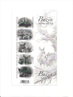 Feuillet Noir Et Blanc (Année 2014) - Buzin Autrement - Animaux De La Fôret - Feuillets N&B Offerts Par La Poste [ZN & GC]