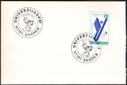 Yugoslavia 1987, Card W./ Special Postmark "Universiade In Zagreb 1987 - Volleyball", Ref.bbzg - Briefe U. Dokumente