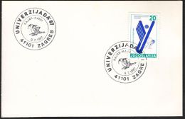Yugoslavia 1987, Card W./ Special Postmark "Universiade In Zagreb 1987 - Kayak-canoe", Ref.bbzg - Lettres & Documents