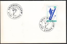 Yugoslavia 1987, Card W./ Special Postmark "Universiade In Zagreb 1987 - Athletics", Ref.bbzg - Lettres & Documents