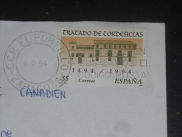 LETTRE ESPAGNE ESPANA AVEC YT 2902 - TRAITE DE TORDESILLAS - - Storia Postale