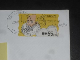 LETTRE ESPAGNE ESPANA AVEC YT DISTRIBUTEUR 14 - LITTERATURE CERVANTES ECRIVAIN - - Storia Postale