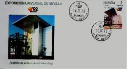 SPAIN. COVER EXPO'92 SEVILLA. VALENCIA PAVILION. "TU SELLO" - Lettres & Documents