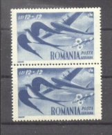 Romania 1948 Labour, Youth, Blue Air, Birds, X 2, 12L + 12L, MNH S.189 - Neufs