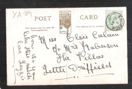 ESCRICK THIMBLE POSTMARK ON A YORK THE SHAMBLES ARTIST DRAWN ART DRAWN POSTCARD DAINTY SERIES - York