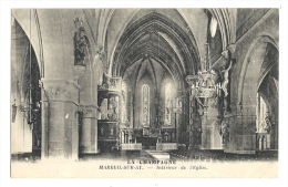 Cp, 51, Mareuil-sur-Ay, Intérieur De L'Eglise, écrite 1918 - Mareuil-sur-Ay