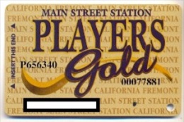 Main Street Station Casino, Las Vegas, NV, U.S.A., Older Used Slot Or Player´s Card,  Mainstreetst-2a - Casino Cards