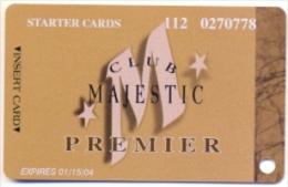 Majestic Star Casino,  Gary, IN, U.S.A. Older Used Slot Card, Majestic-2 - Casino Cards