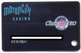 Motor City Casino, Detroit, MI, U.S.A., Older Used Slot Or Player´s Card, Motorcity-2 - Casino Cards