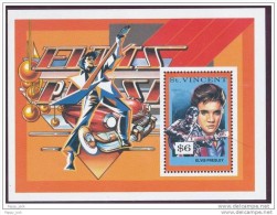 ST VINCENT & Grenadines  ELVIS PRESLEY Singer Entertainer  Perf  Mini Sheet  MNH - Elvis Presley