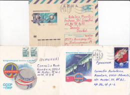 USSR Russia 3 Old Circulated Envelopes - Space - Intercosmos - Russia & USSR