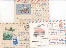 USSR Russia 3 Old Circulated Envelopes - Aerophilately - Airmail - Lettres & Documents