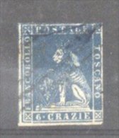 Italy Tuscany 1857 Lion 6 Crazie, Sass.15, Mi.15, Used AM.080 - Toskana