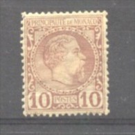 Monaco 1885 Charles III, 10C, Yv.4, Mi.4, MH AM.082 - Unused Stamps