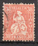 N° 38 - Oblitéré -Helvetia Assise   -  - SUISSE - Used Stamps