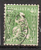 N° 39 - Oblitéré -Helvetia Assise   -  - SUISSE - Used Stamps