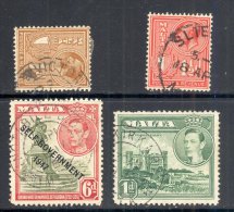 MALTA, Postmarks VICTORIA - GOZO, SLIEMA, NOTABILE, BIRKIRKARA - Malta (...-1964)