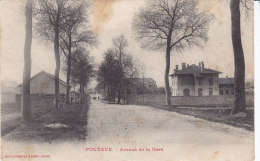 POUXEUX, Avenue De La Gare, Circulée, Tâche Au Dos, Cachet Ambulant - Pouxeux Eloyes