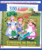 VARIÉTÉS FRANCE   1999 N° 3253  LES FILLES MODELÉS  24.?.1999 OBLITÉRÉ COULEUR TRÈS DÉCALÉE DOUBLE - Gebruikt