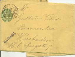 Switzerland 1902 Postal History Rare, NEWSLETTER WRAPPER, Geneva To Wiesbaden D.043 - Cartas & Documentos