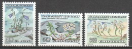 Greenland Gronland 1990 Mi 205-207 MNH FLOWERS - Ongebruikt