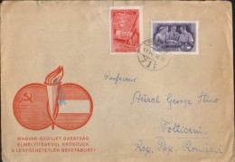 Hungary,Occasionally Special Cover  Circulated In 1951 To Falticeni In Romania,Full Issue,Hungary - Soviet Friendship - Cartas & Documentos