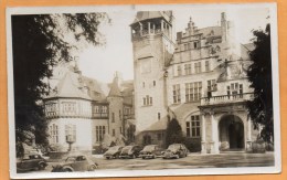 Kronberg Castle & Cars Old Real Photo Postcard - Kronberg