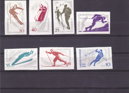 Delcampe - WINTER SPORTS, CLIMBING, SKIING, MINT STAMPS, IMPERFORATED, 1961, ROMANIA - Ski