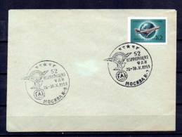 Avion TU-114, PA 106 Sur Enveloppe, 1959 Cachet Spécial 52 Conférence - Cartas & Documentos