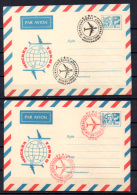 2 Enveloppes Poste Aérienne Pré-oblitérées, Cachet Spécial, - 1960-69