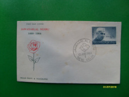 1964  First Day Cover Special Handstamp Jawaharlal NEHRU Timbro New Delhi - Unused Stamps