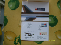 FOLDER Edito Da PTT Luftpost  N.5 Buste Voli Aerei Zurich Jakarta Helsinki PRO AEREO - Storia Postale