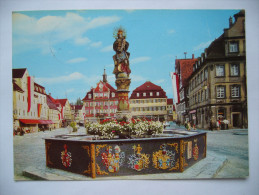 Germany: Schwäbisch Gmünd - Marktplatz Mit Rathaus, Marienbrunnen - 1980 Used - Schwäbisch Gmünd