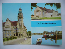 Germany: Wittenberge - Rathaus, Kulturhaus, Hafen - 1973 Used - Wittenberge