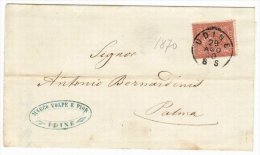 Italy 1870 Postal History Rare, Cover For Palma D.077 - Entiers Postaux