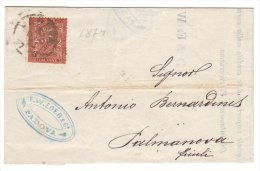 Italy 1870 Postal History Rare, Letter For Palmanova D.078 - Postwaardestukken