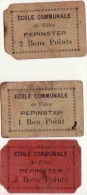 PEPINSTER ECOLE COMMUNALE DES FILLES Lot De BONS POINTS - Diplômes & Bulletins Scolaires