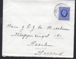 Great Britain 1937 Postal History Rare, Cover To Netherland Haarlem D.103 - Postwaardestukken