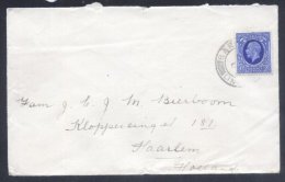 Great Britain 1937 Postal History Rare, Cover To Netherland Haarlem D.105 - Entiers Postaux