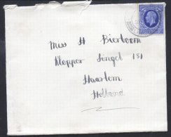 Great Britain 1937 Postal History Rare, Cover To Netherland Haarlem D.106 - Material Postal