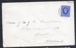 Great Britain 1937 Postal History Rare, Cover To Netherland Haarlem D.107 - Luftpost & Aerogramme