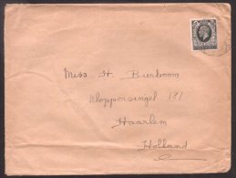 Great Britain 1937 Postal History Rare, Cover To Netherland Haarlem D.109 - Postwaardestukken