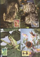 Luxembourg 1985 Endangered Animals, 4 Maximum Cards K.322 - Maximumkarten