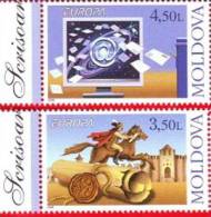 Moldova, 2 Stamps, Europe / Europa - Letters, 2008 - 2008