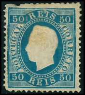 Portugal 1879 King Luis I, 50R, Blue, Mi.48x, MH AM.224 - Unused Stamps