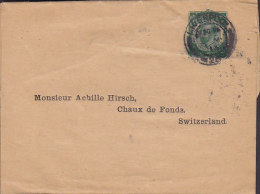 Great Britain Postal Stationery "Wrapper" Private Print ACHILLE HIRSCH, CHAUX DE FONDS SWITZERLAND, Liverpool 1926 - Luftpost & Aerogramme